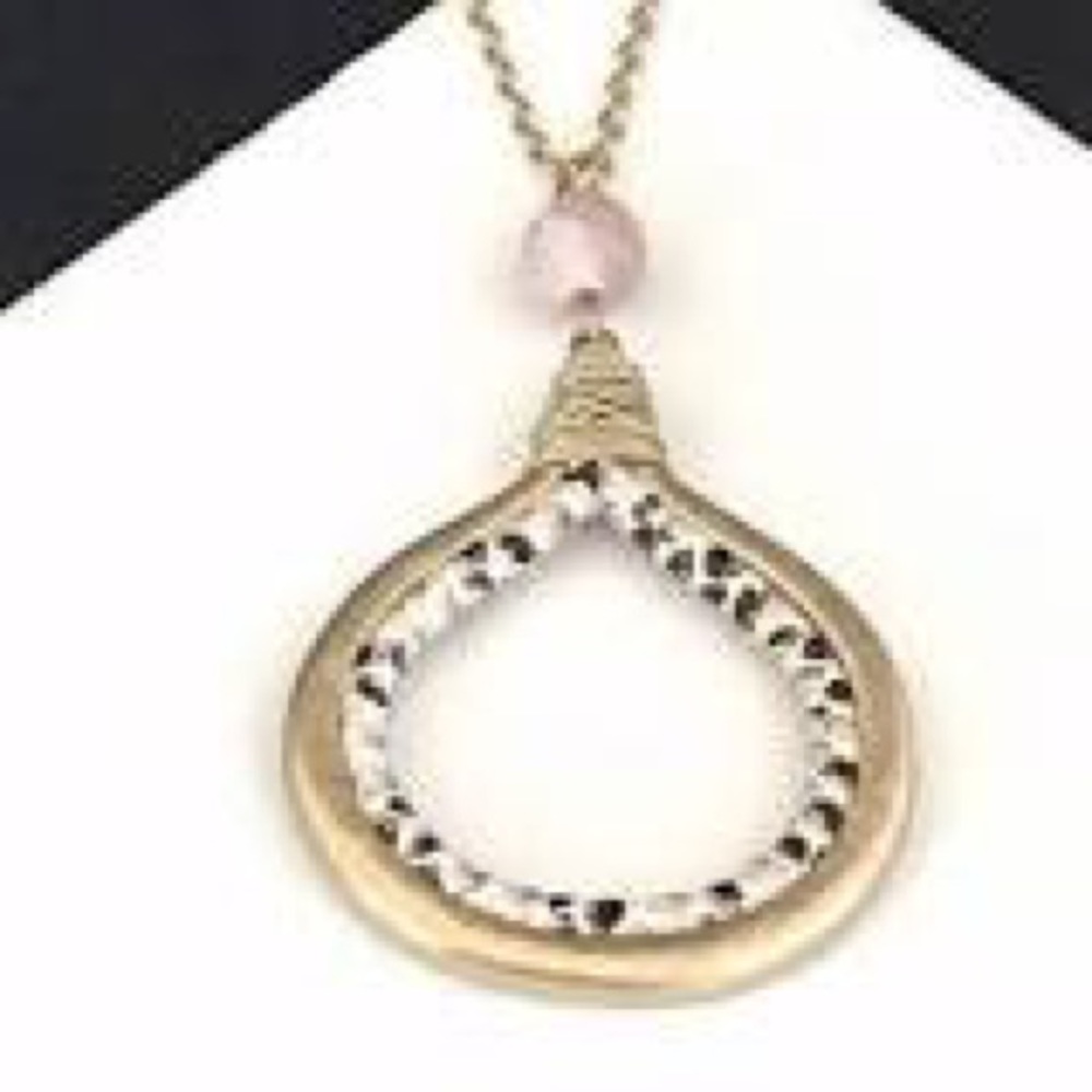 PREMIER DESIGNS River Valley Statement Necklace Gold Tone